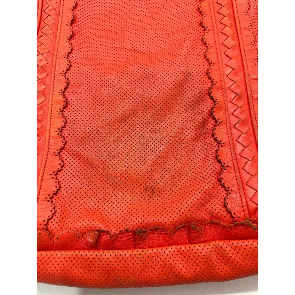 Bottega Veneta Hobo Bag Purse Large Red Nappa Leather Intrecciato Runway Boho